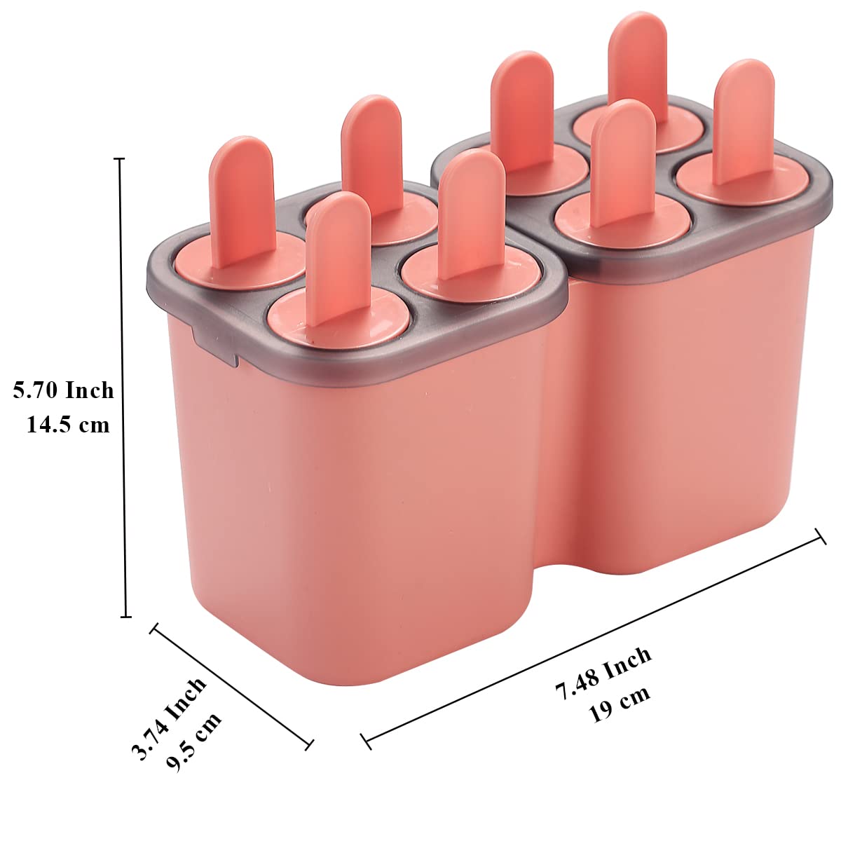 Homquen Popsicles Molds, 8 Piece Ice Pop Mold, Reusable Easy Release Ice Cream Mold For Kids, Many Shapes Homemade Popsicle Mold