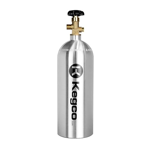 Kegco Bf C5 Aluminum Co2 Tank, Silver