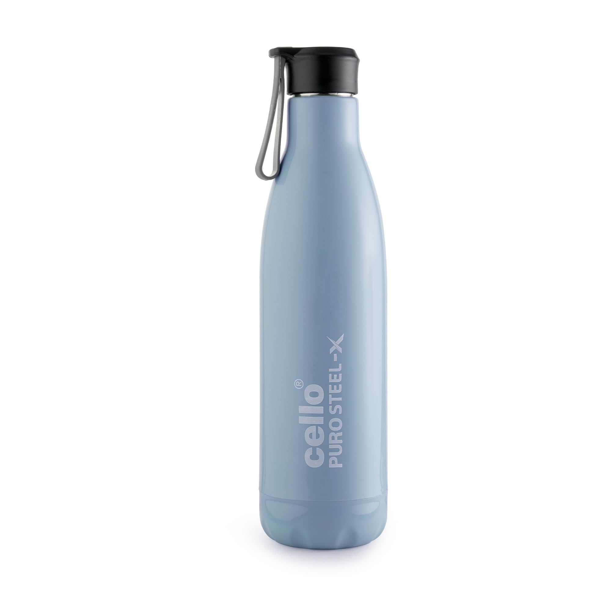 Cello Puro Steel-X Neo 900 Inner Steel Insulated Water Bottle 720Ml, Blue | Isi Certified | Pu Insulated | Bpa Free, Leakproof |