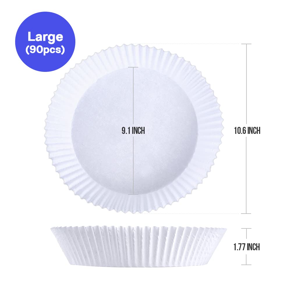 Cleanwrap Air Fryer Disposable Paper Liners (9.1 * 1.77-90 Pcs) - Mothers Day Gifts For Mom I Air Fryer Paper Liners Disposable