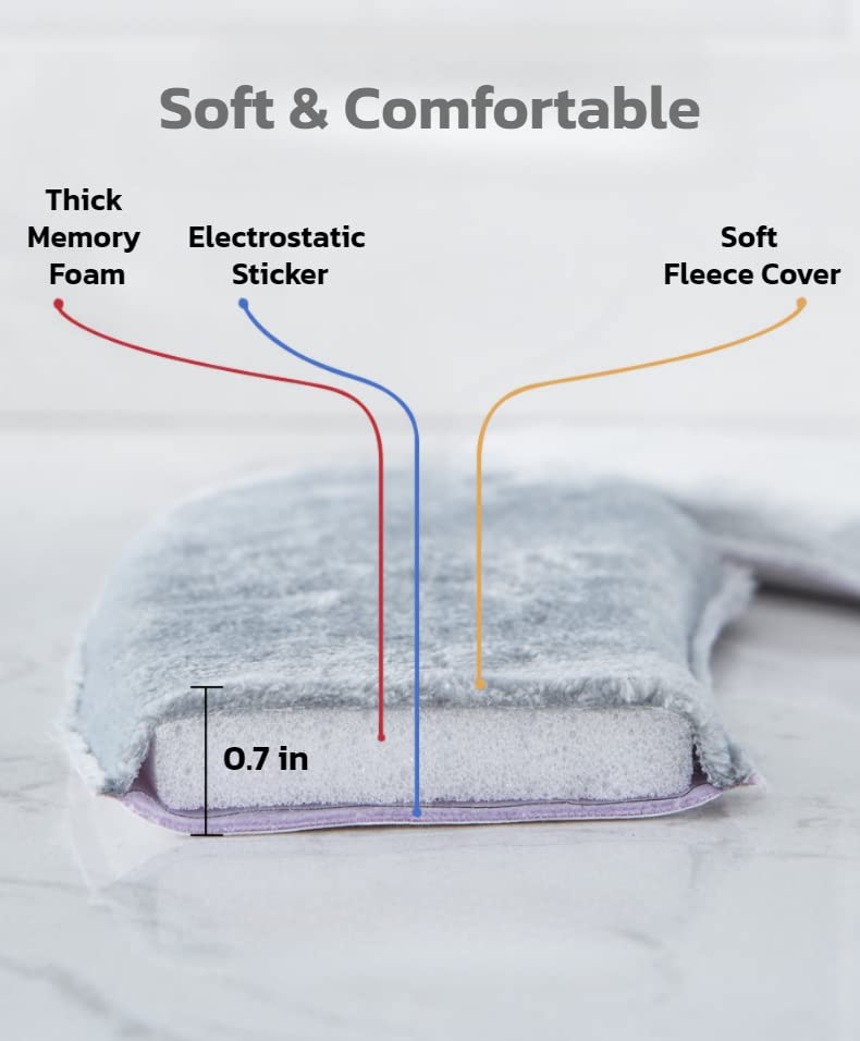 Swepgoods Thick Warm Cushioned Toilet Seat Cover | Stick-On Washable Reusable Toilet Memory Foam Cushion Pad For Elongated Toile