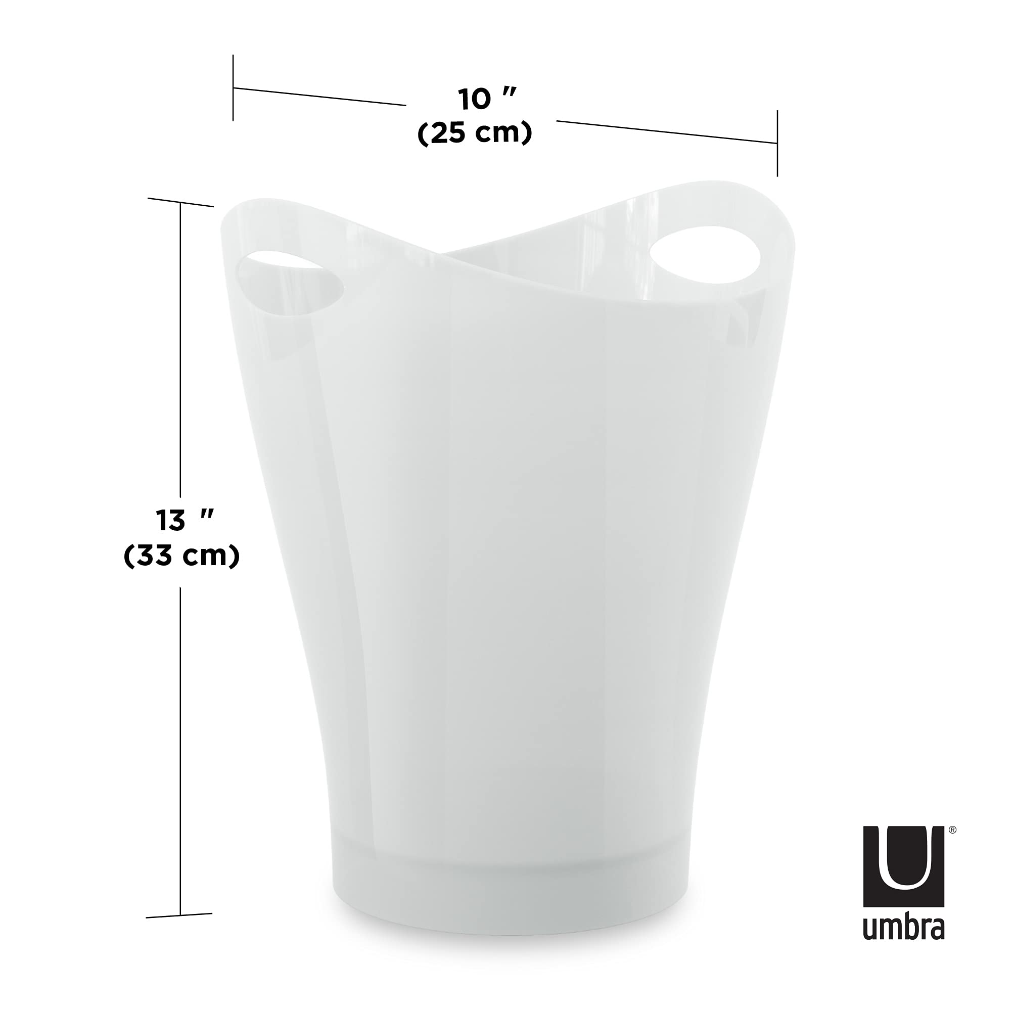 WASTEBASKET GARBINO WHT (Pack of 1)