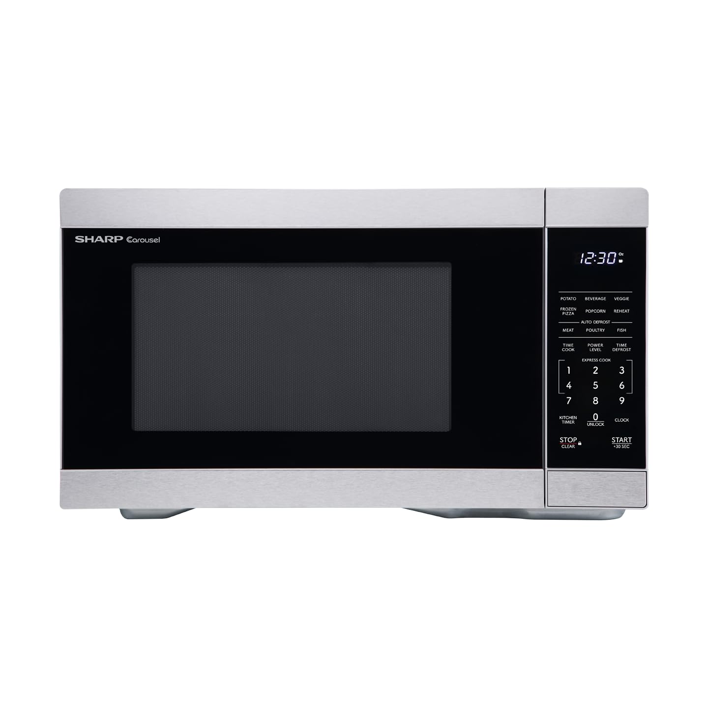 SHARP Countertop Microwave Oven with Removable 12.4 Carousel Turntable, 1000 Watt, 1.1 Cubic Feet, Stainless Steel