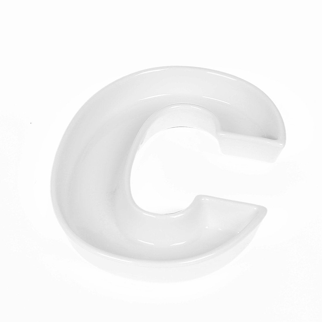 Coffeezone Small Letter Candy Dish & Plates for Nuts, Party Decor in Name Letters (Letter C)