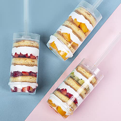 ihomecooker Clear Push-Up Cake Pop Shooter (Push Pops) Plastic Containers with Lids  Base & Sticks  Pack of 80(80 pack)