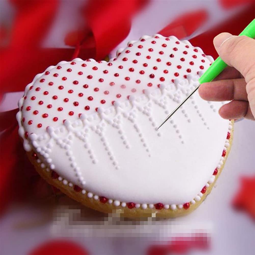 12 Pieces Sugar Stir Needle Scriber Needle Modelling Tool Biscuit Icing Pin Cookie Icing Pin Cake Decorating Needle Baking Pin I