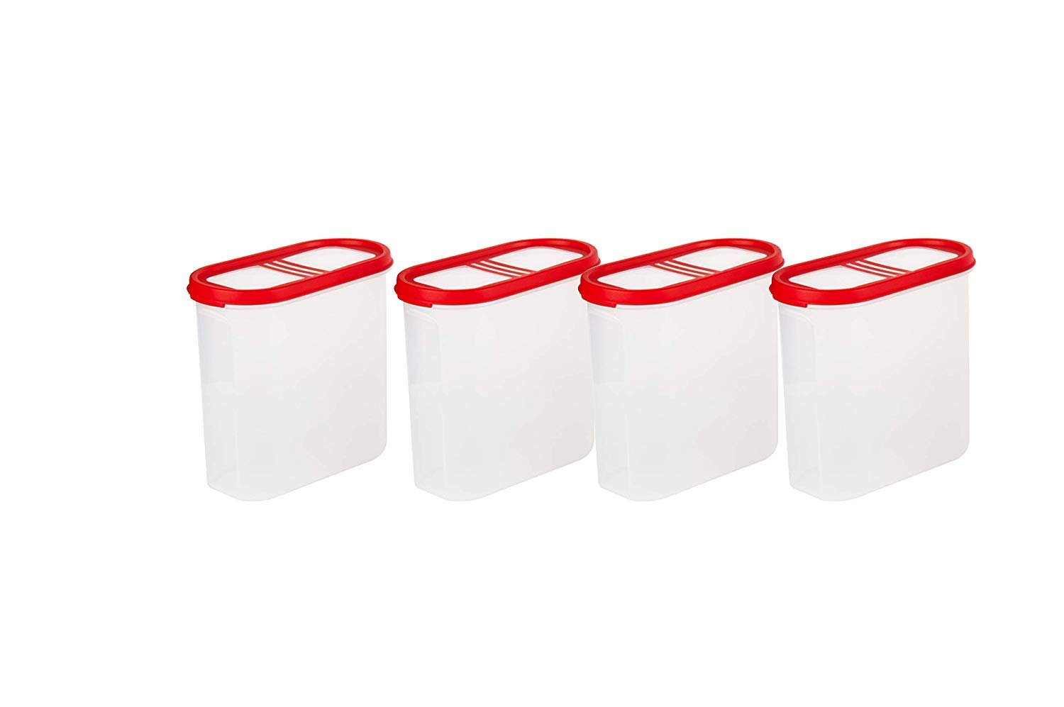 Cutting Edge 360 Top View 3 Line Airtight Kitchen Container For Rice, Dal, Atta, Flour, Cereals, Snacks, Stackable, Bpa Free, Mo