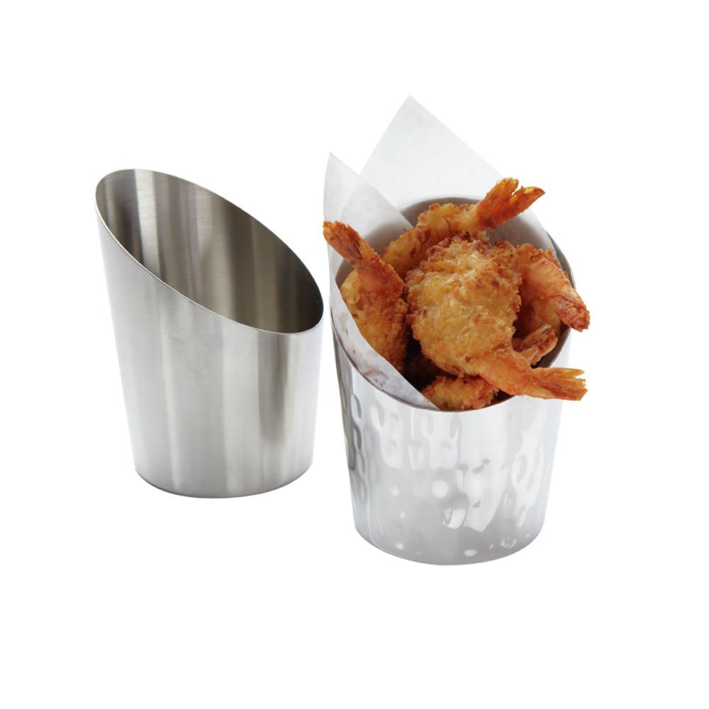 American Metalcraft Ffcs45 Stainless Steel Fry Cup, Satin, Angled, 12 Oz.