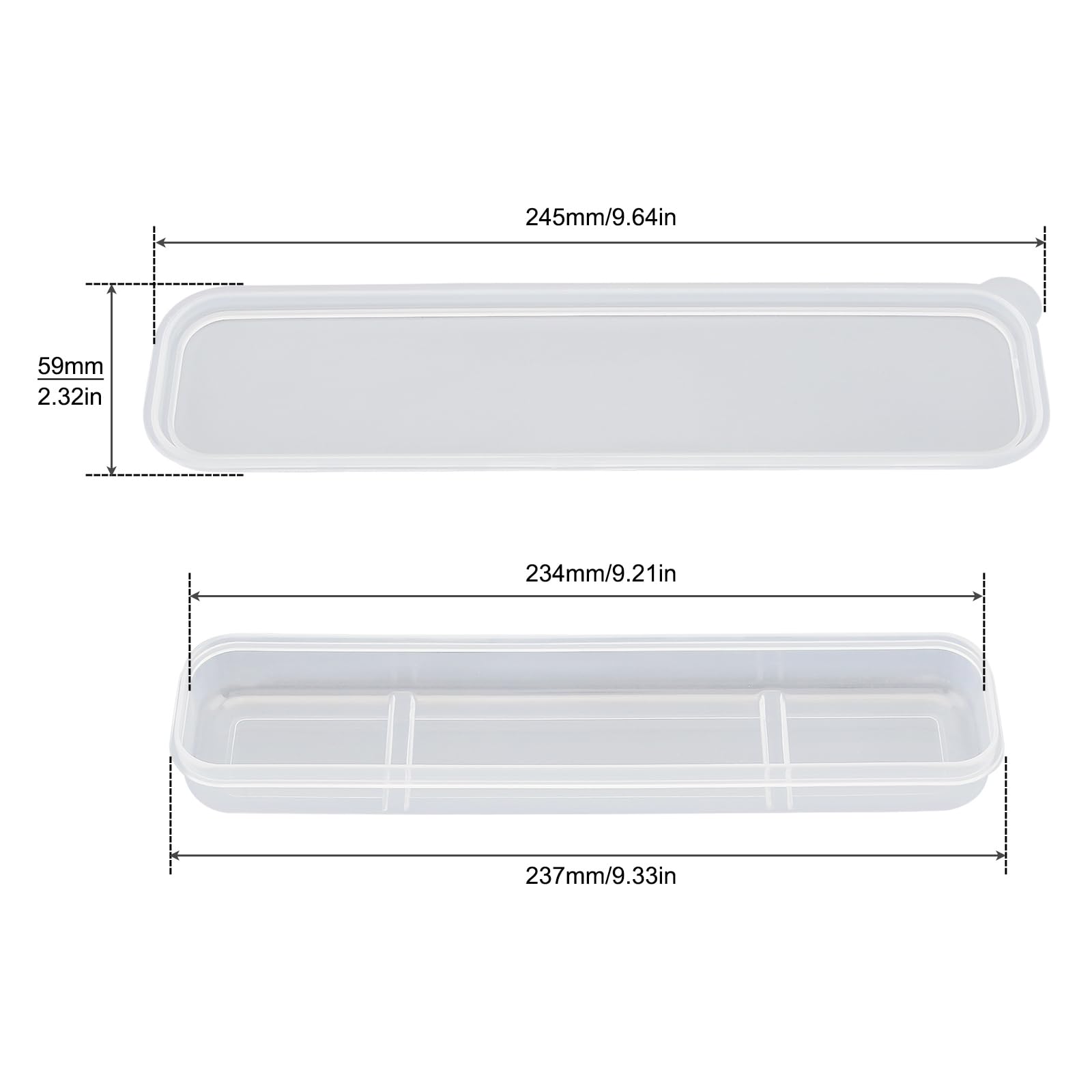 Origlam Portable Flatware Box Travel Tableware Storage Case, Simple Tableware Storage Box Case For Cutlery Kit (White)
