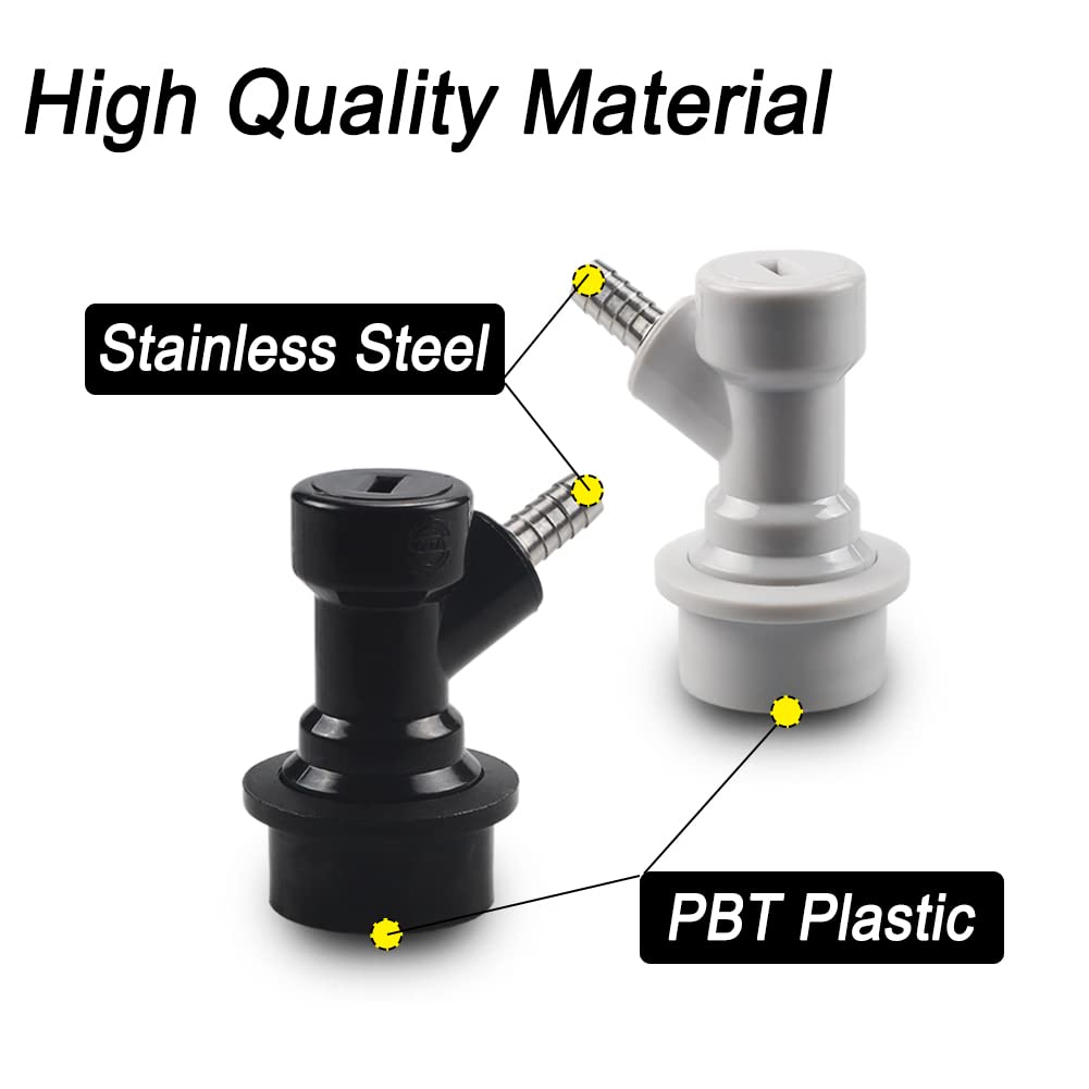 Cornelius Keg Ball Lock Disconnects - Luckeg Brand Homebrewing Keg Fitting Ball Lock Disconnects Barb For Corny Keg