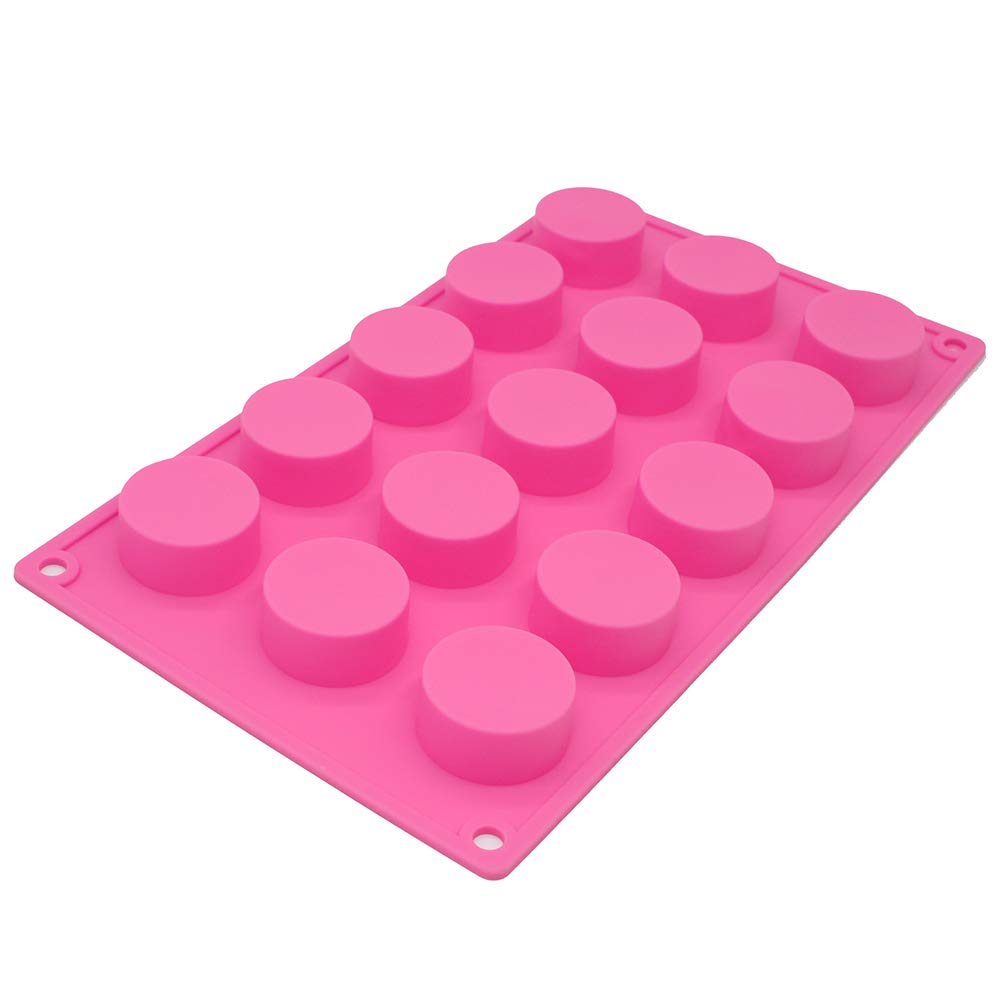 X-Haibei Round Bar Silicone Mold Chocolate Mini Guest Sample Soap Making Dia.1.5-Inch Per Cell