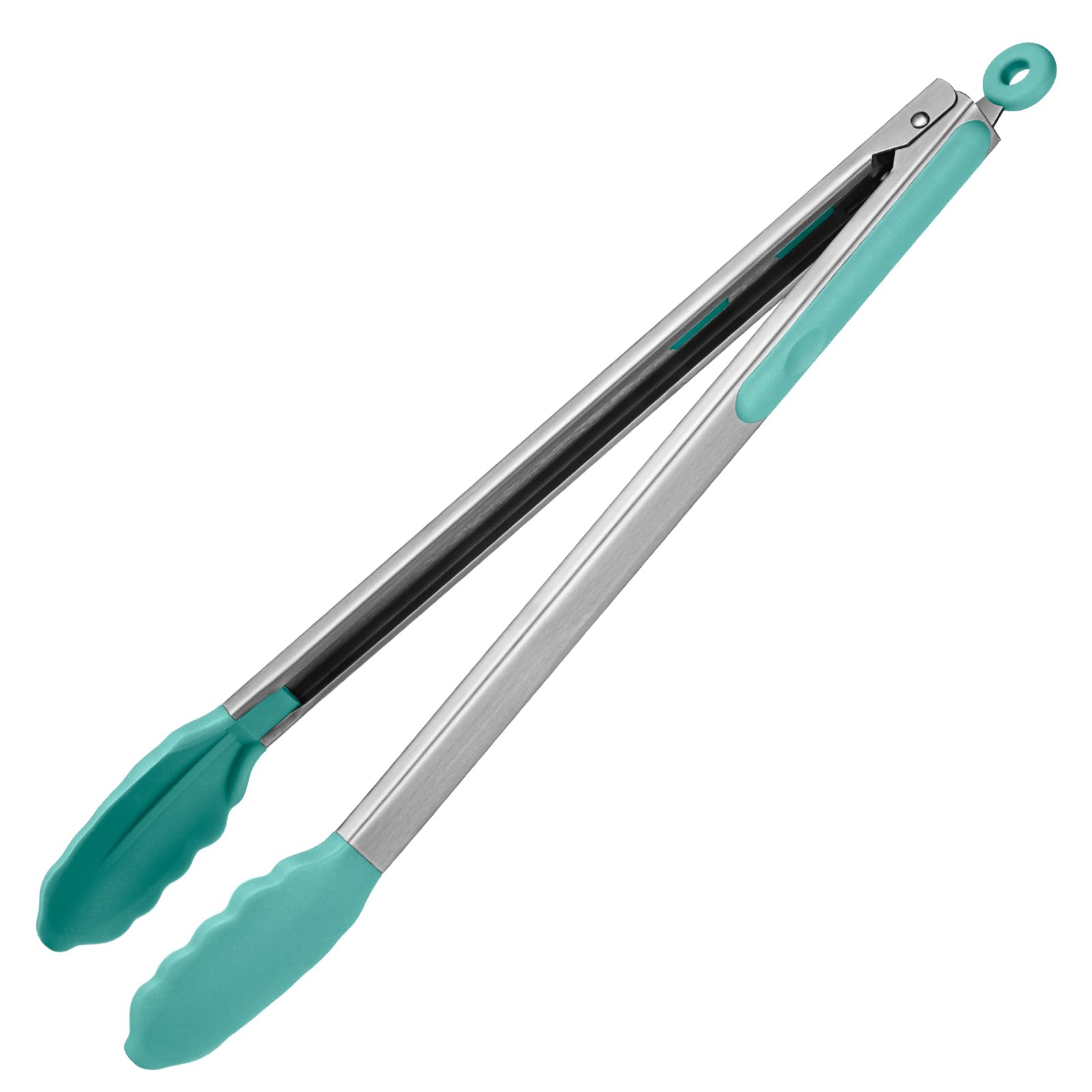 600F Heat Resistant Kitchen Tongs: U-Taste 16 In Extra Long Large Silicone Cooking Tong With Sturdy Non Stick Rubber Tips & Non