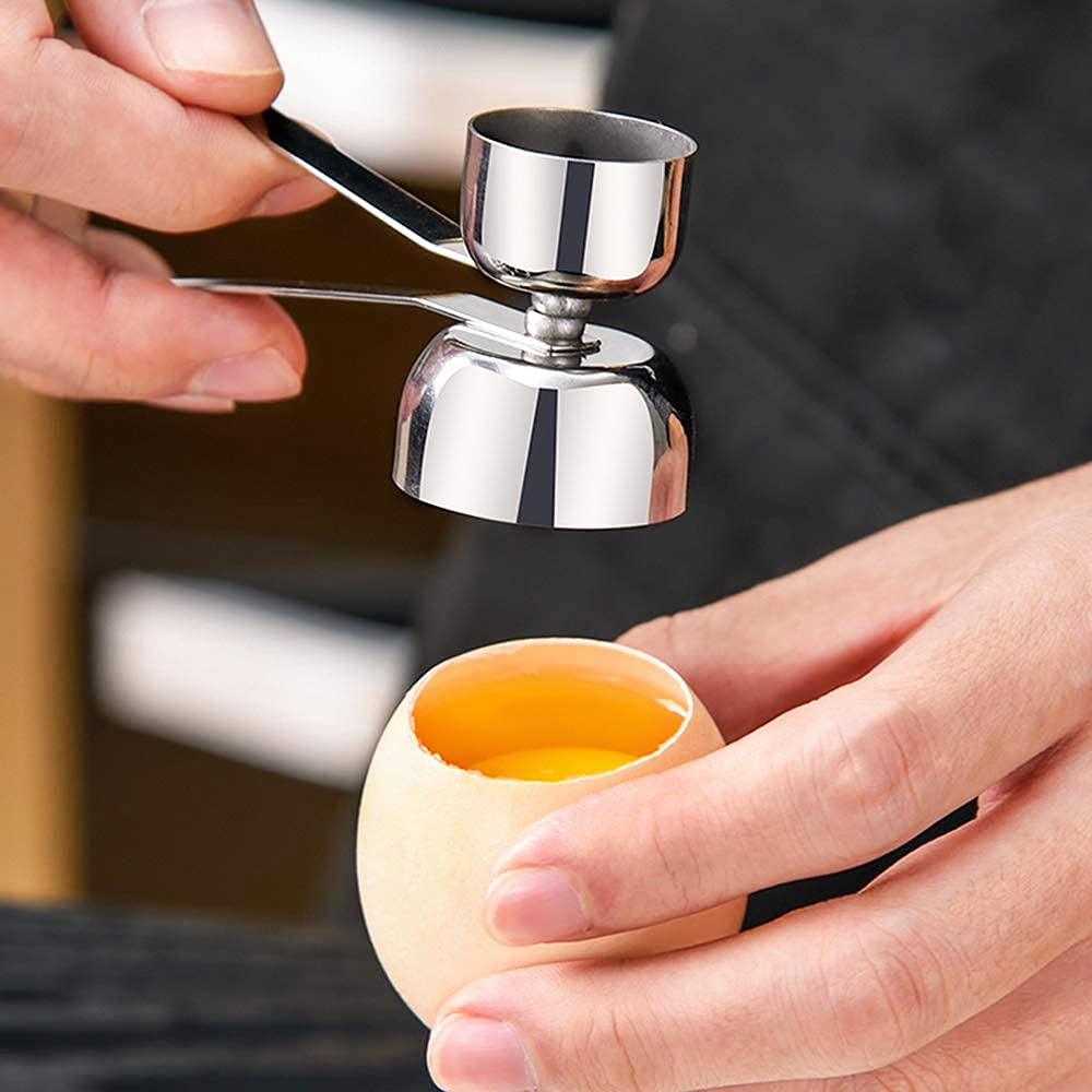 Sagapo 1 Egg Cracker Topper,Double Cups Opener Shell Cutter Precise Remover Tool For Rawsoft Hard Boiled Egg,Environmentally Fri