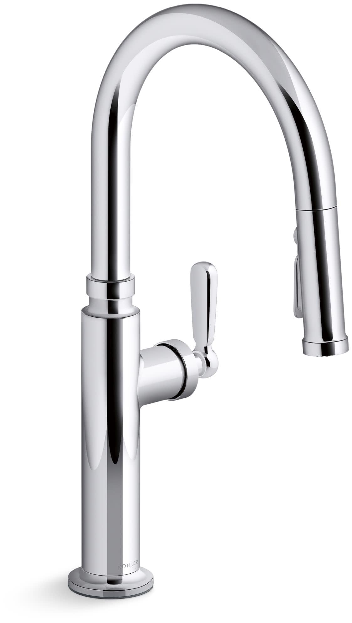 Kohler K28358-CP Edalyn by Studio McGee 1.5 GPM Single Hole Pull Down Kitchen Faucet with Boost Spray, DockNetik, ProMotion, and