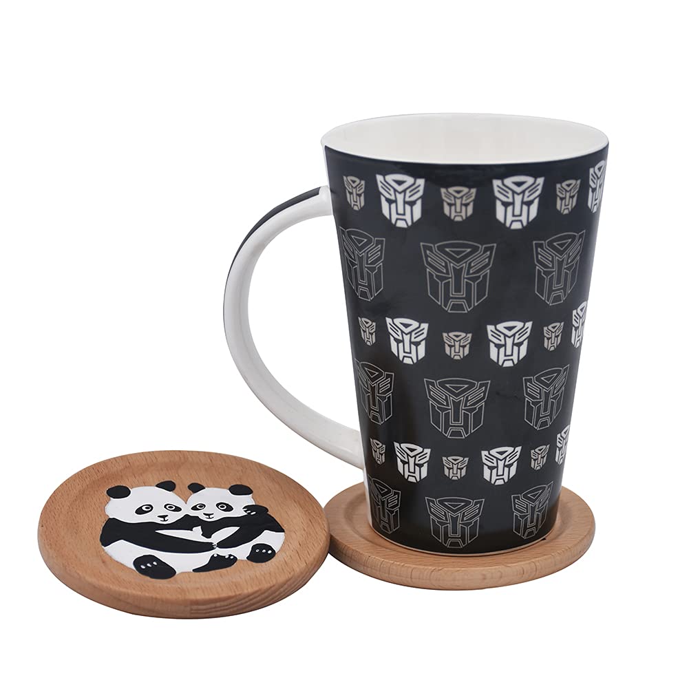 Txxma Natural Wood Funny Coasters For Drinks Cute Panda Insulation Coaster For Wooden Table Circle Solid Beech Coffee Cup Mat Se