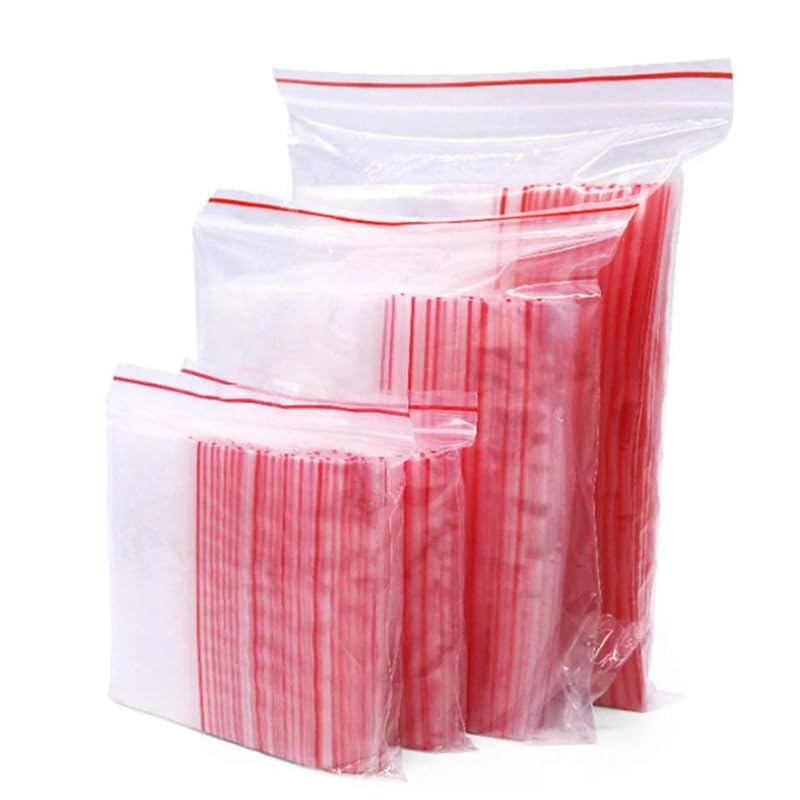 Dharj With Dj Plastic Multi Purpose Re-Usable Transparent Zip Lock Storage Bags (4X5 Inches-100Pc,5X7 Inches-100Pc,6X9 Inches-10