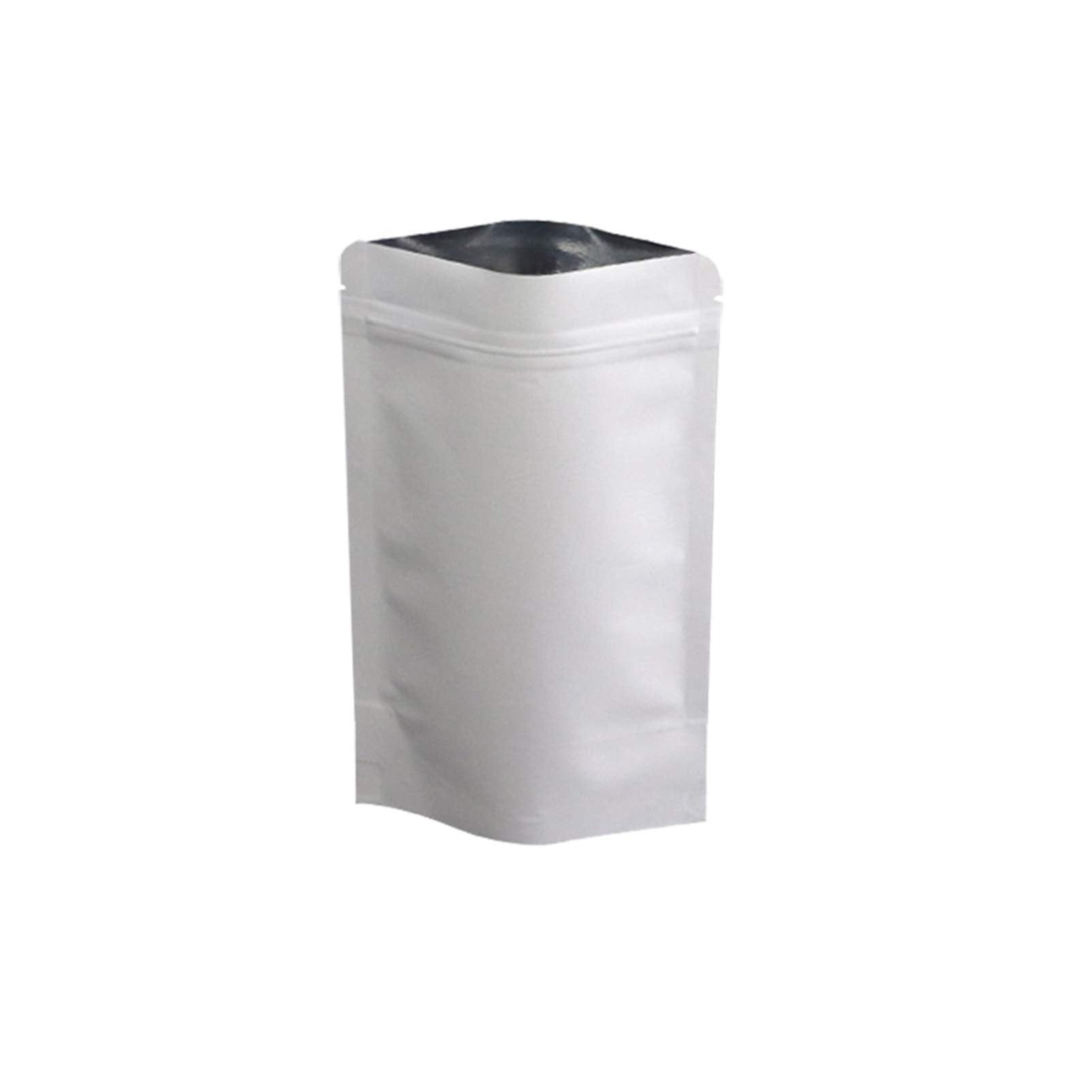 White Kraft Stand Up Pouch Bags Resealable Ziplock Seal Paper Bag Food Storage Bags 50Pcs 3.9'' X 5.9''