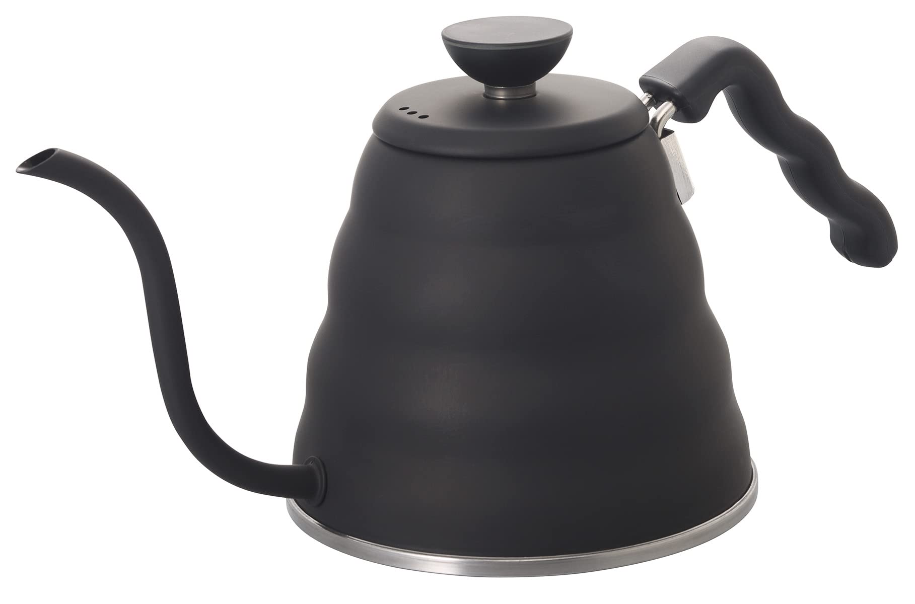Hario V60 Buono Drip Kettle Stovetop Gooseneck Coffee Kettle 1.2L, Stainless Steel, Black