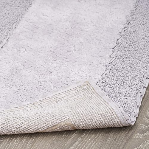 Laura Ashley Ruffle Border 100% Cotton Bath Rug, Purple, 20''X 34''