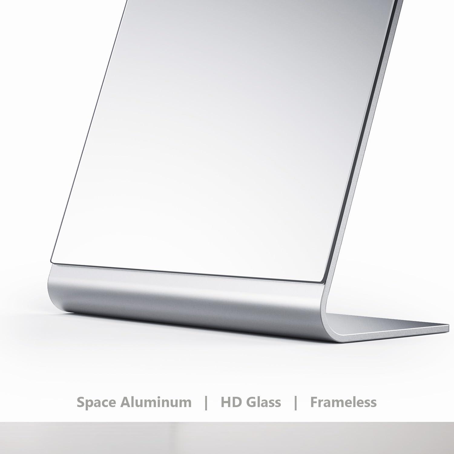 Nezzoe Modern Makeup Mirror, 12'' Length Aluminum Desk Mirror, Vanity Mirror For Counter, Bedroom, Bathroom, Dorm