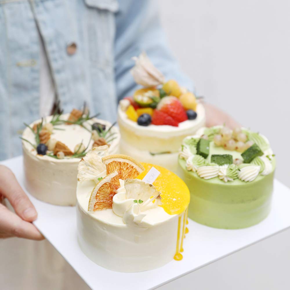 Staruby Silicone Mini Round Cake Molds, 4 Inch, Blue, Reusable, Non-Stick, Microwave, Oven, Freezer Safe