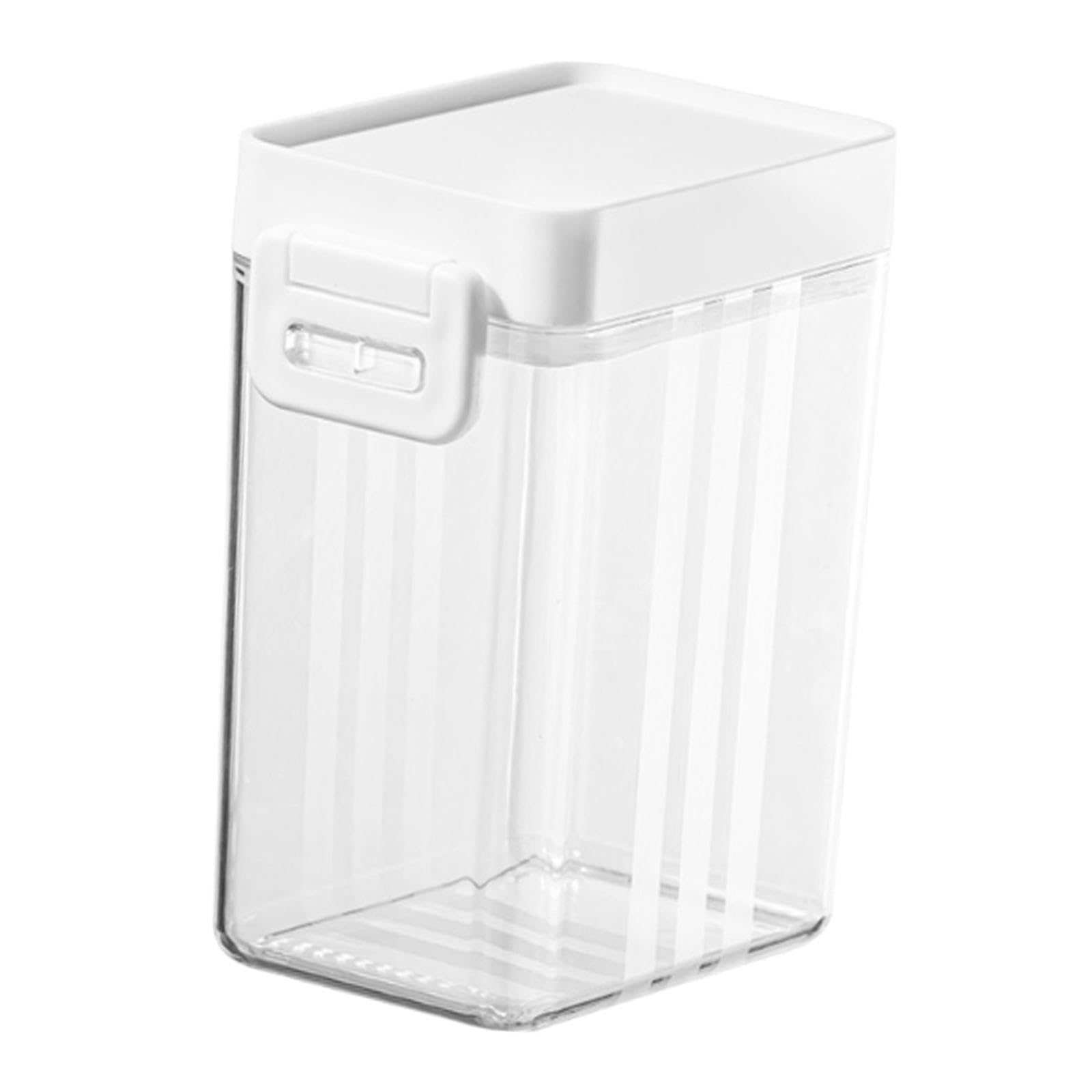 Loom Tree Cereal Container Rectangle Grain Tank Sealed Lid For Cupboard Cabinet Snacks White 600Ml | Kitchen, Dining & Bar | Kit