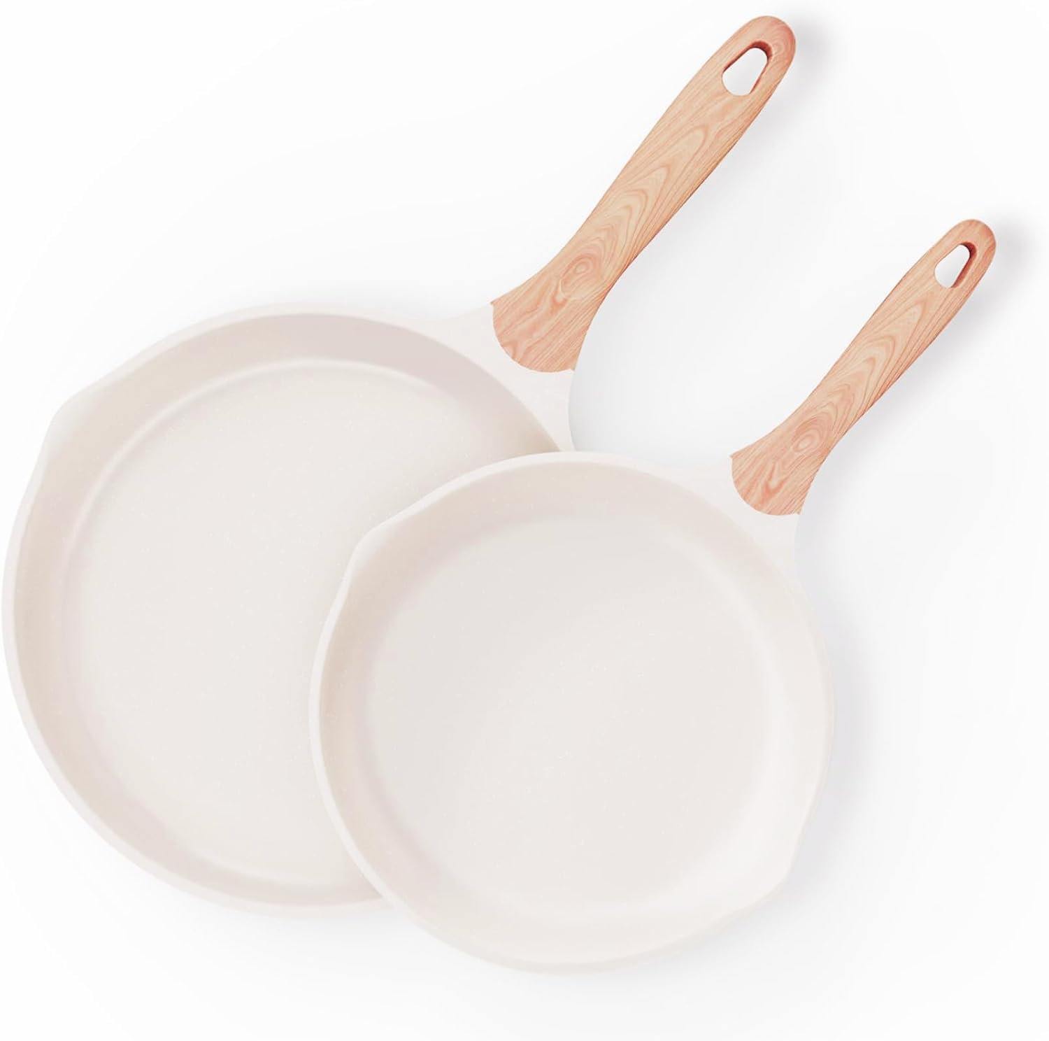 R Runilex Non-Stick Frying Pan With Wooden Finish Soft Touch Handle, 2.5Mm Thickness, Consumes Less Oil, Even Heat Distribution,