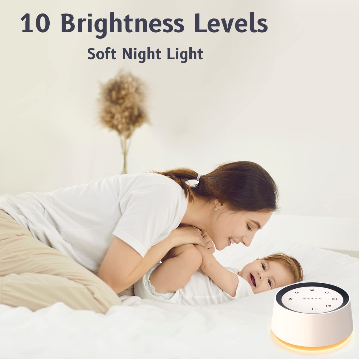 Brown Noise Sound Machine With 30 Soothing Sounds 12 Colors Night Light White Noise Machine For Adults Baby Kids Sleep Machines