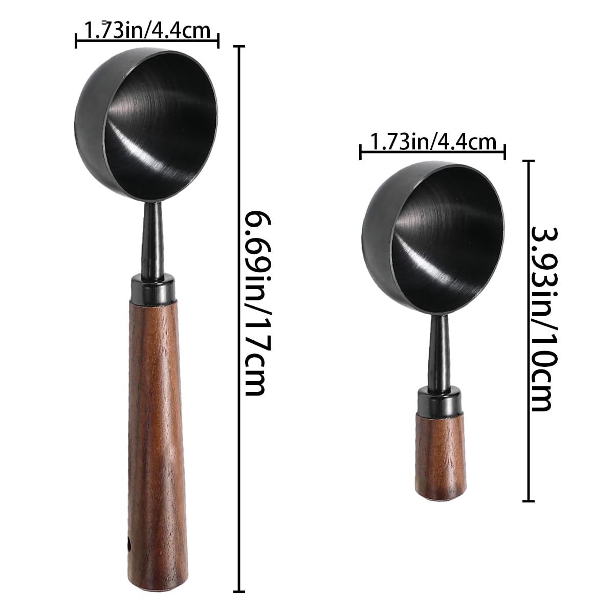 2 Pcs Coffee Scoop Vintage Coffee Measuring Spoon Retro Stainless Steel Coffee Spoon Long Wooden Handle Coffee Scoop Kitchen Ute