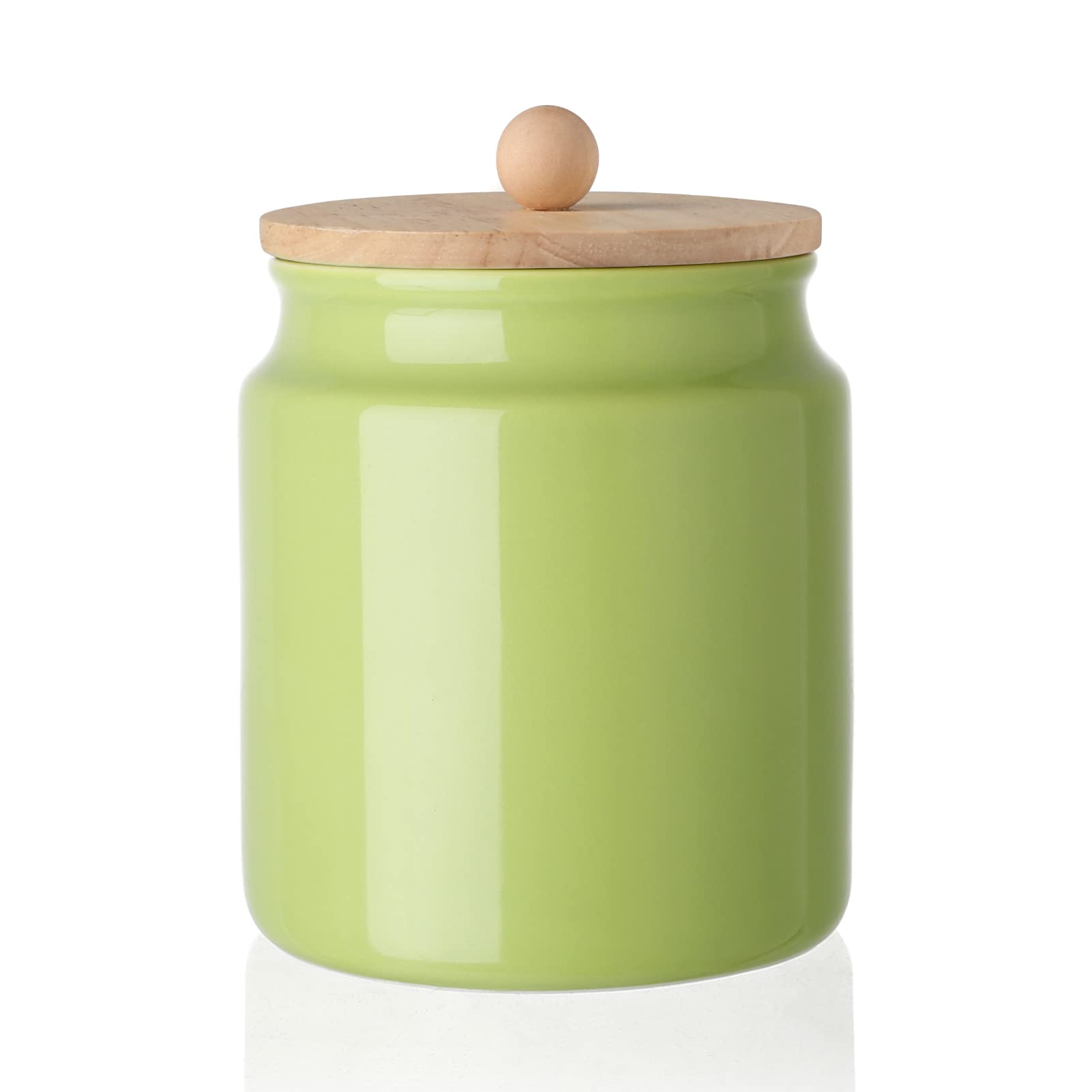 Sweejar Kitchen Canisters, 28 Floz Ceramic Food Storage Jar With Bamboo Lid For Serving Coffee, Tea, Sugar, Salt (Green)