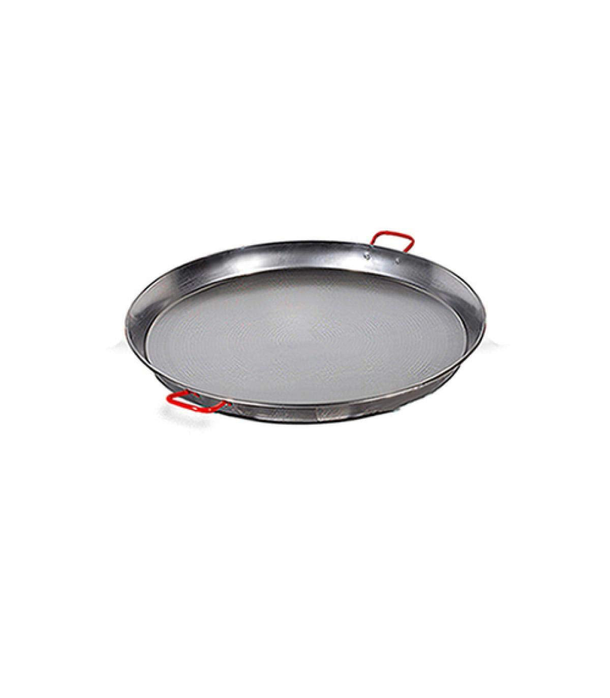 Garcima La Ideal La Ideal_Polished Steel Paella Pan, 30 Cm, 30Cm, Silver/Red