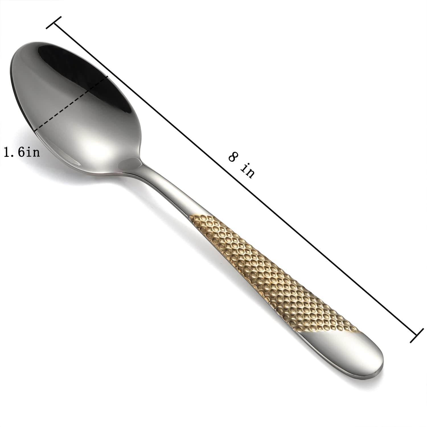Dinner Spoons Set Of 4 Stainless Steel Silverware Spoons Set Soup Spoon Tablespoons For Home Kitchen Restaurant