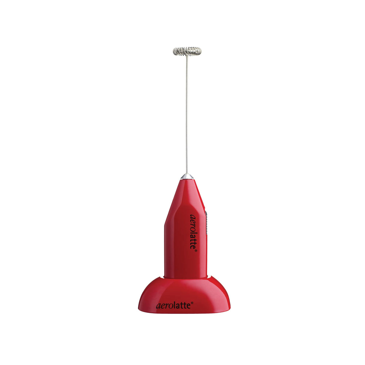 Aerolatte Milk Frother With Counter Stand, The Original Steam-Free Frother, Red
