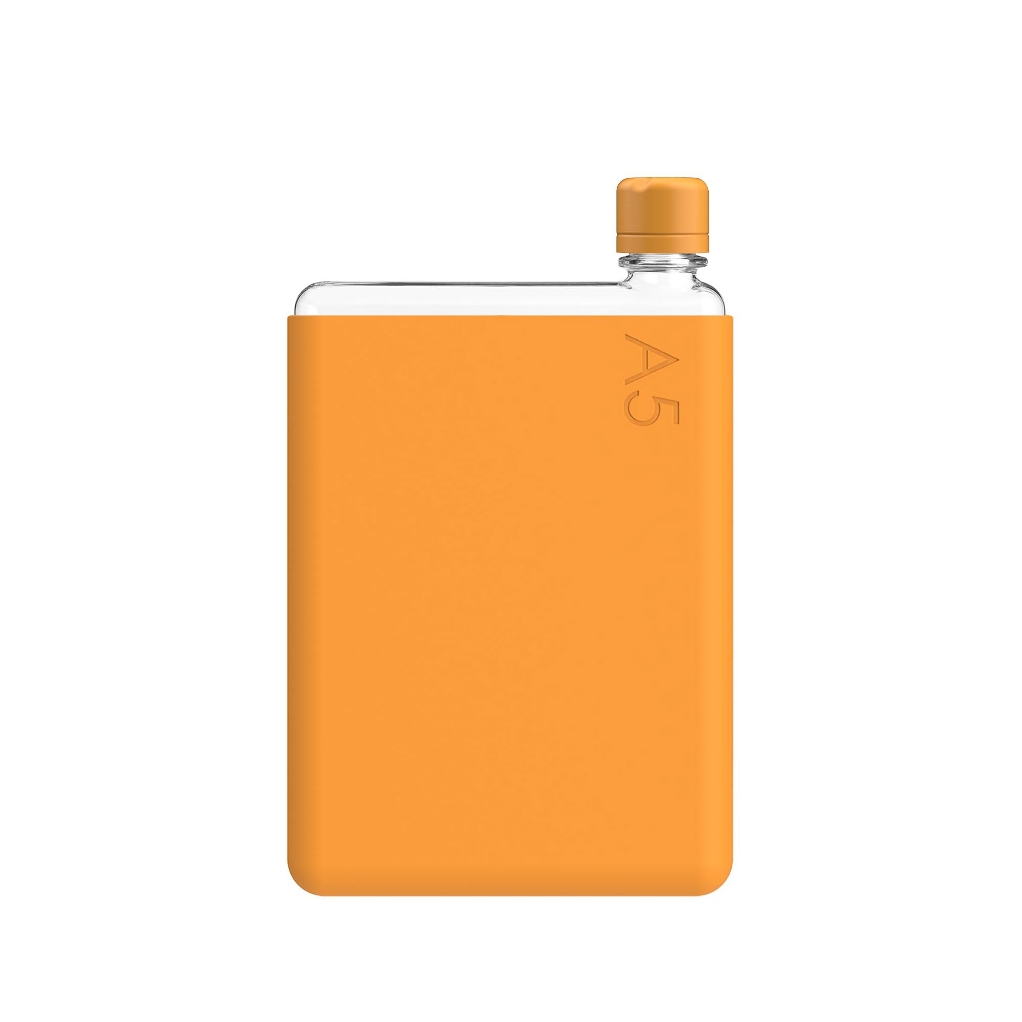 Memobottle A5 (Mandarin) Value Package - 25Oz (750Ml) - Bottle, Silicone Sleeve & Lid |Slim Water Bottle For Bags, Beside Books 