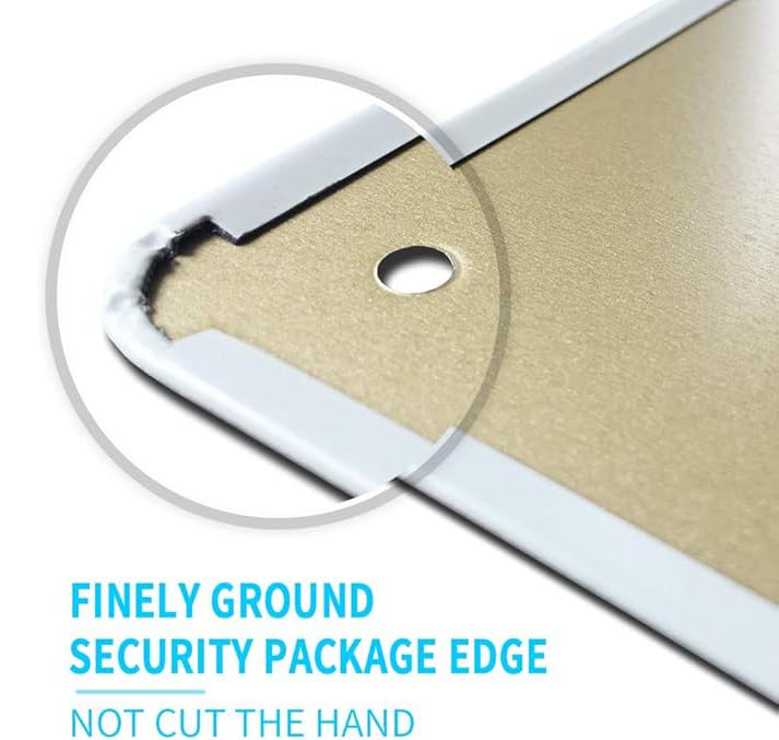 Fun Vintage Bathroom House Rates Home Decor - Wall Art Metal Sign 8x12 Inch