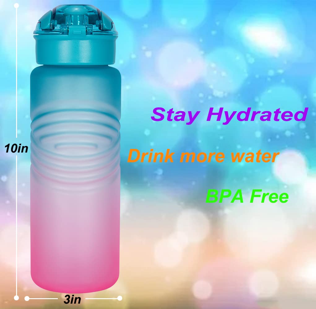 Goothdurs 32Oz Motivational Water Bottle With Time Marker Reminder - Water Tracker Bottles With Times To Drink - Leak-Proof Bpa