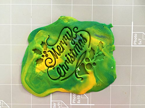 Merry Christmas Fondant Embosser, Stamp, Cookie Cutter