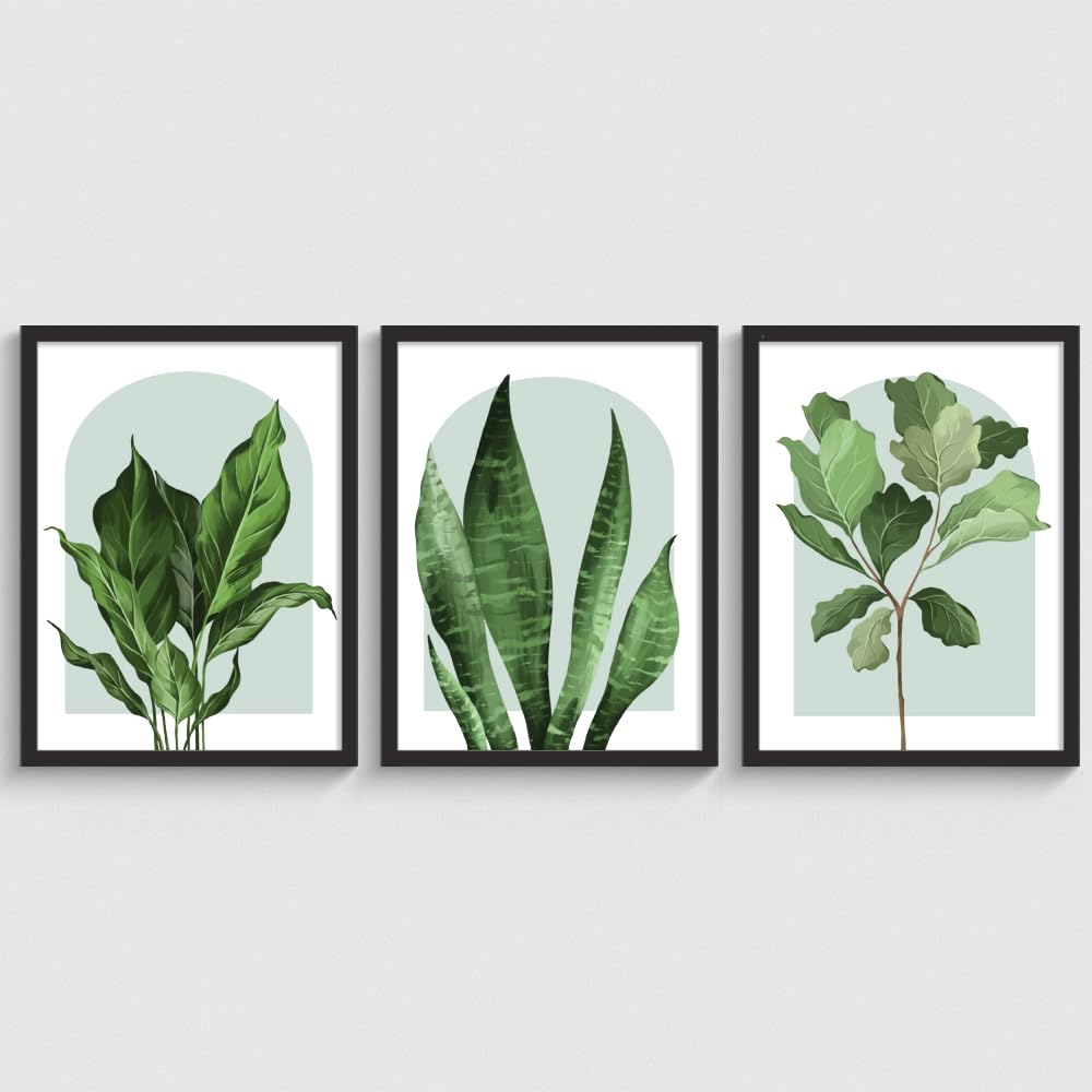 COLOSSAL ART HOUSE Set of 3 Tropicals Wall Paintings for Living Room Wall Decoration (10x13 Inch Wall Frame)