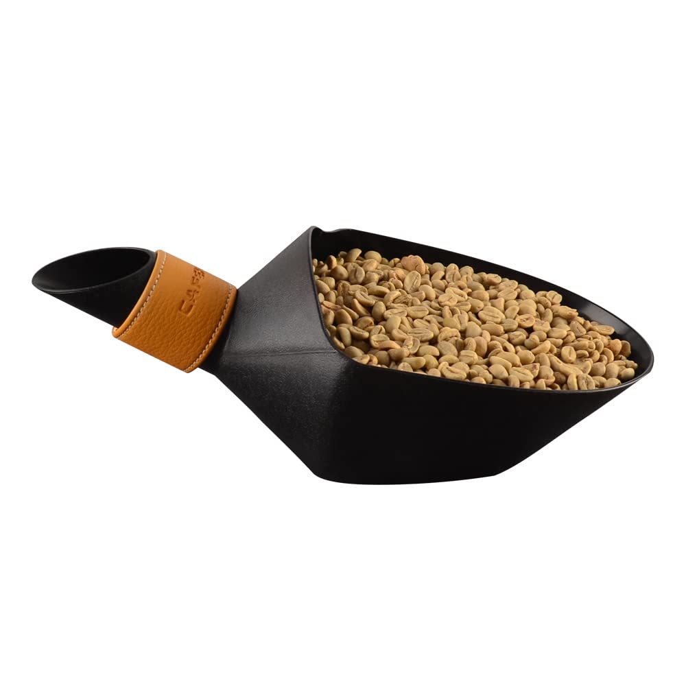 Cafemasy Coffee Bean Scale Measure Scoop Shovel Kilo Bean Scooper (Black-Small)