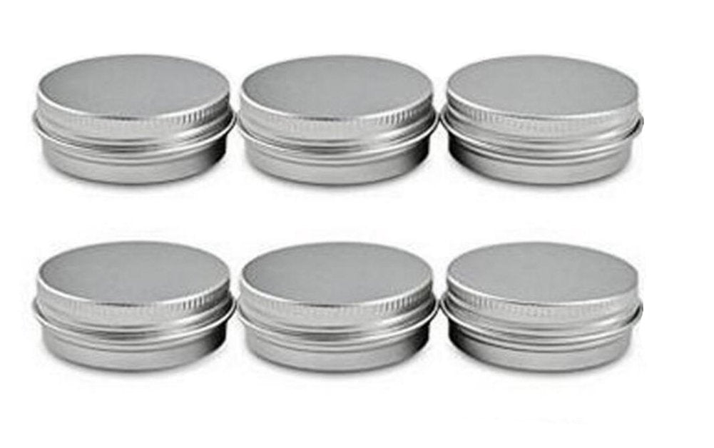 6Pcs 120 Ml 4Oz Round Aluminum Jars Tins Cosmetic Sample Containers With Screw Top For Beard Balm Salve Lip Balm Crafts Make Up