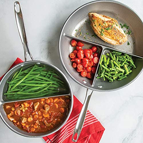 Nordic Ware - 14621 Nordic Ware Divided Sauce Pan, 3-In-1, Silver