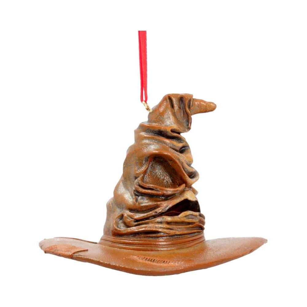 Nemesis Now Officially Licensed Harry Potter Sorting Hat Hanging Ornament, Brown, 9cm