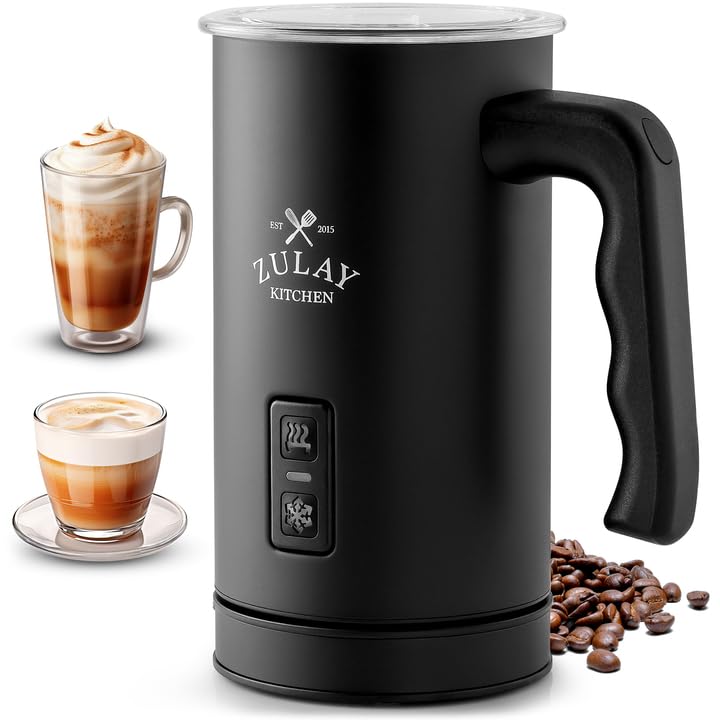 Zulay 4-In-1 Milk Frother And Steamer - Automatic Hot And Cold Foam Maker With Auto Shut Off & Temperature Control For Coffee, L