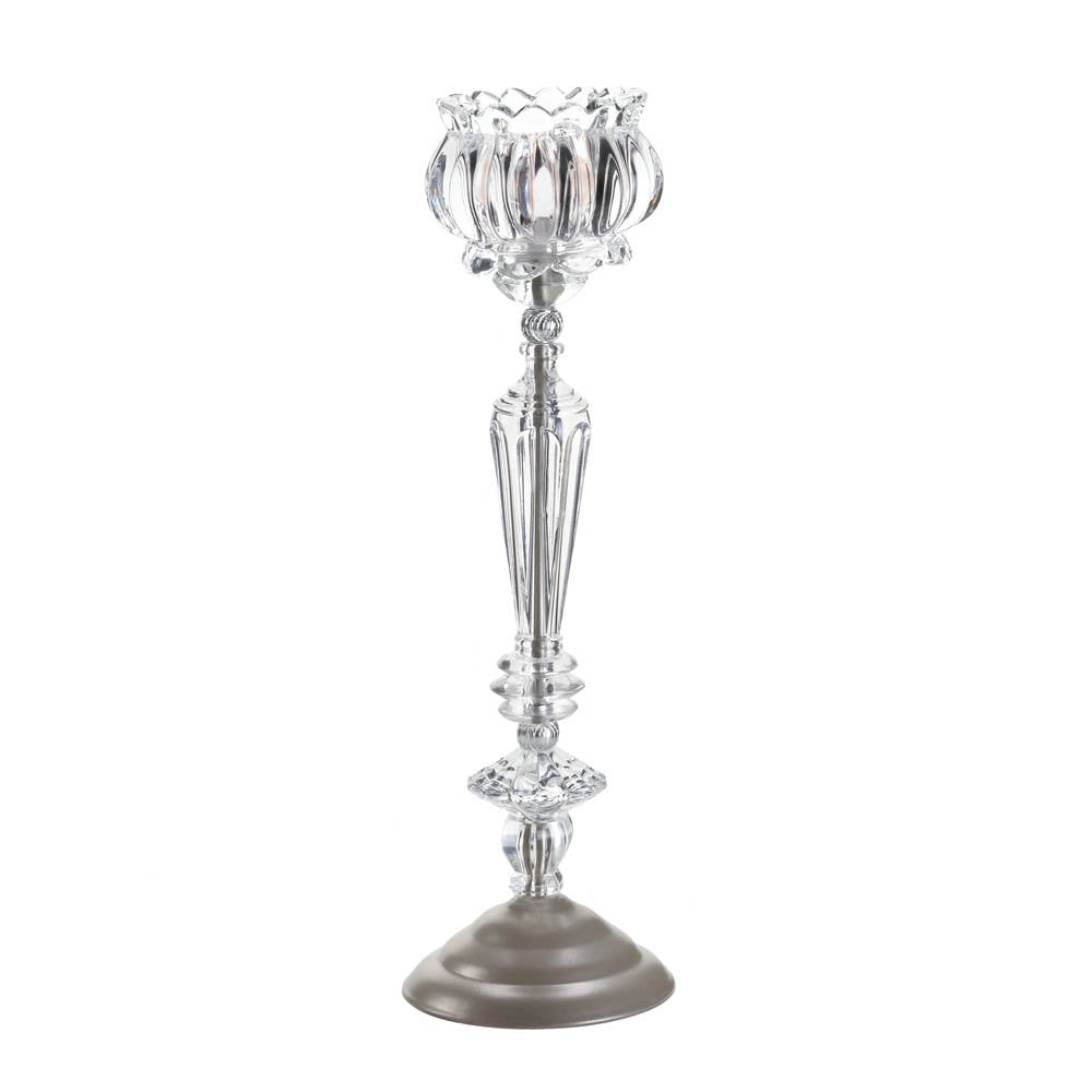 Gallery of Light Crystal Flower Tall Candle Stand - 14 inches