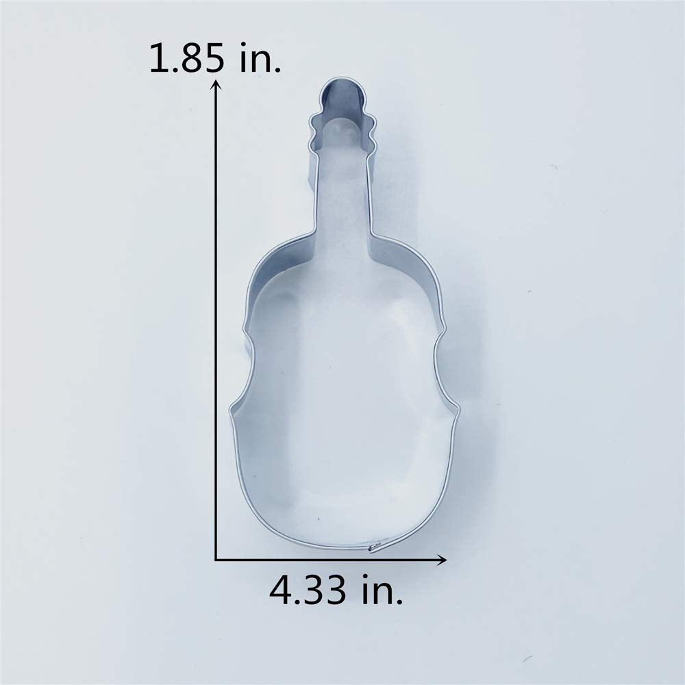 Liliao Violin Cookie Cutter Music Biscuit Fondant Cutter - 1.9 X 4.3 Inches - Stainless Steel