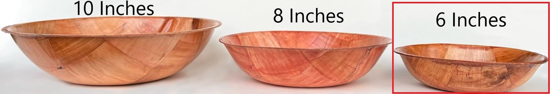 United Brands Usa Wood Wooden Salad Bowl Set 6 (6 Inches)