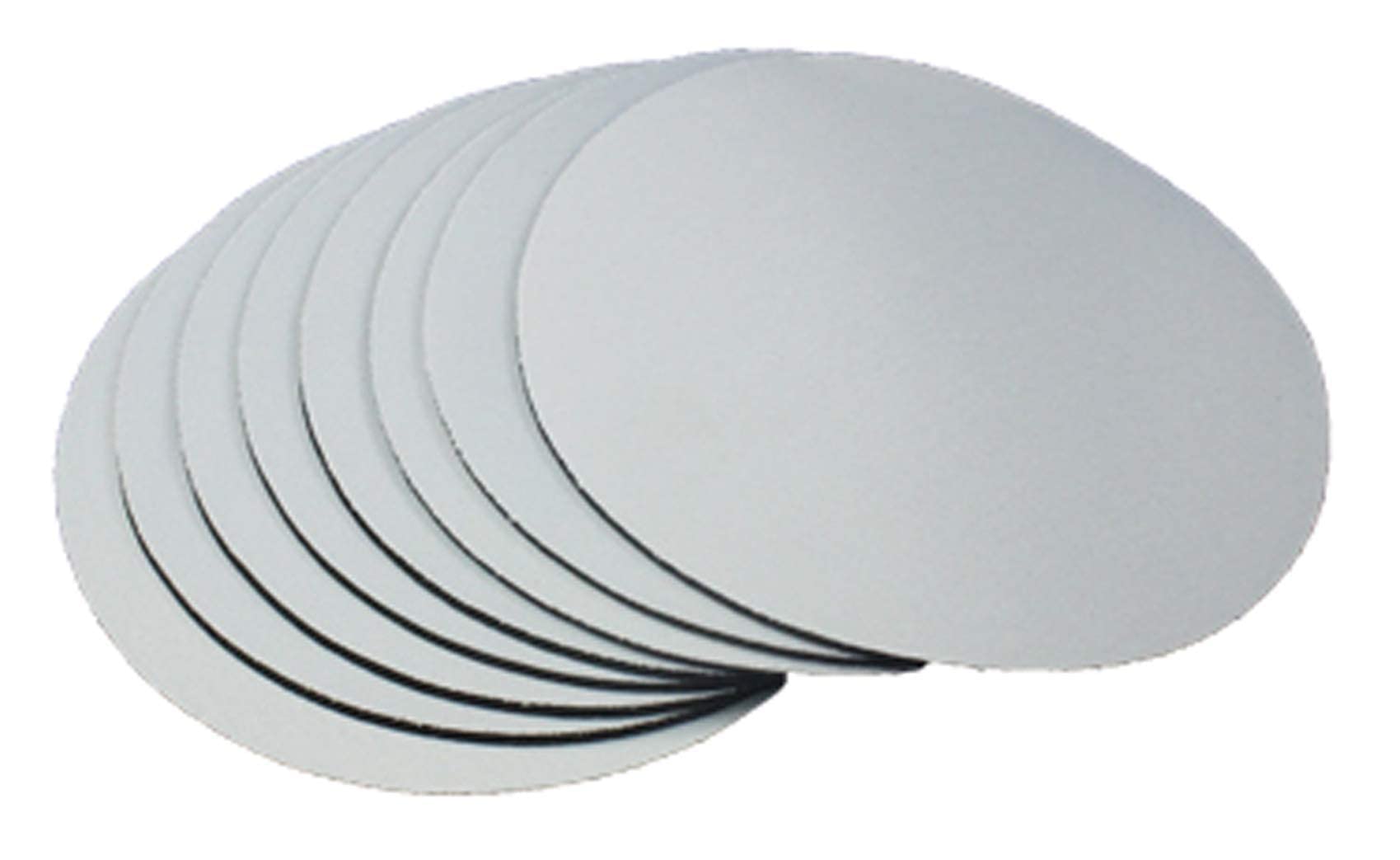 6 Sublimation Dye Rubber Base And Fabric Surface Round Coasters - 1/8'' Thick Blank Heat Thermal Transfer (10 X 0,03 Cm) Coated