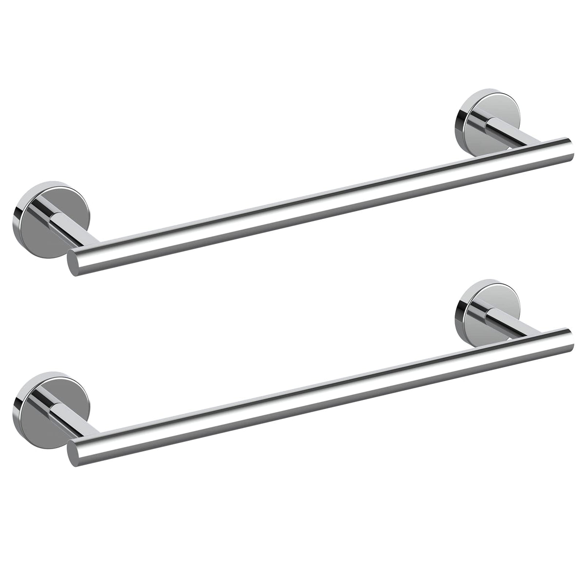 Cilee 2 Pieces Polished Chrome Bathroom Towel Bar, 16 Inch Double Towel Racks,Bathroom Towel Holder Hand Towel Bar For Bathroom