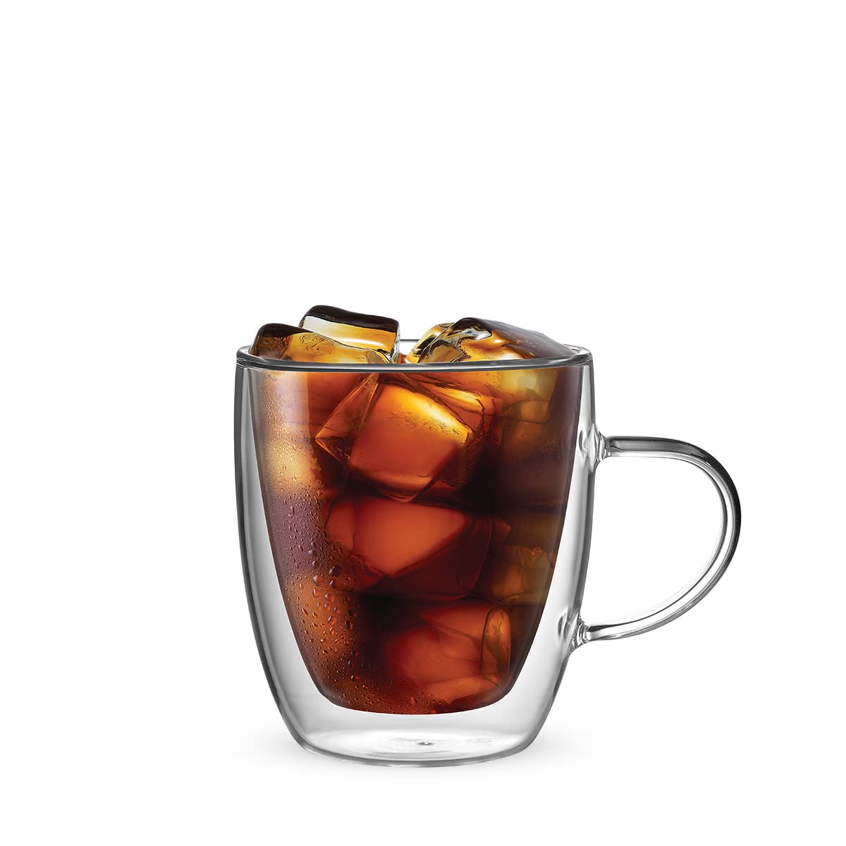 Bialetti Set of 2 Double Wall Capri Cups, 350 ml, Heat Insulation, Borosilicate Glass