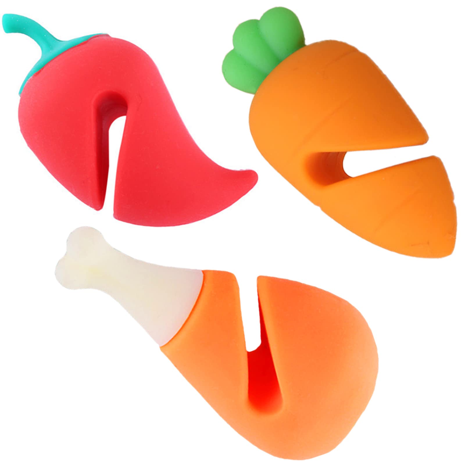 3 Pack Pot Lid Lifter Silicone Spill Proof Lid Lifter Splash-Proof Steam Release Pan Pot Lid Lifter Kitchen Tool Decoration Pot